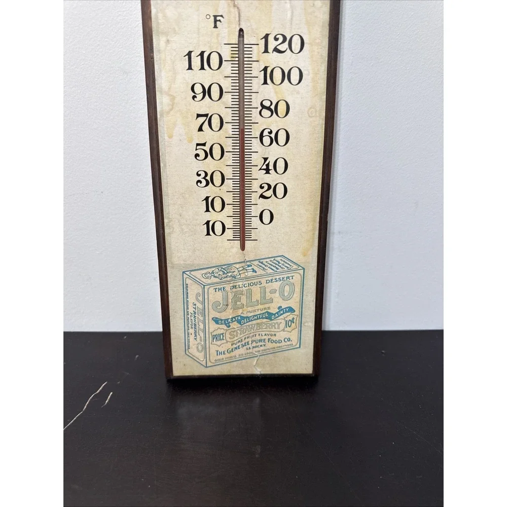 VTG Jello-O Advertising Wall Thermometer 1967 Working Gelatin Temperature Gauge